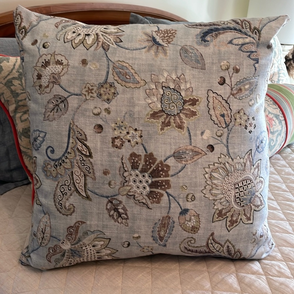 Floral Patterned Accent Pillow